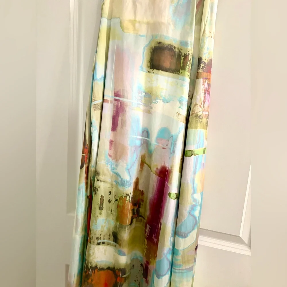 Nicole Miller Multicolor Abstract Maxi Dress 👗 - Picture 6 of 8